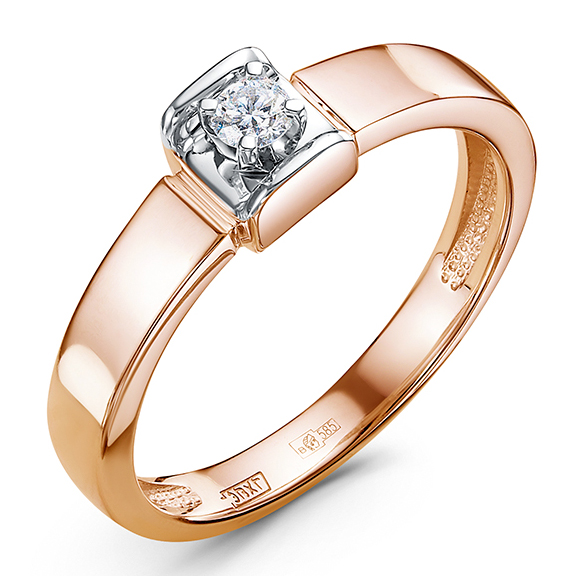 Кольцо, золото, бриллиант, БР112630